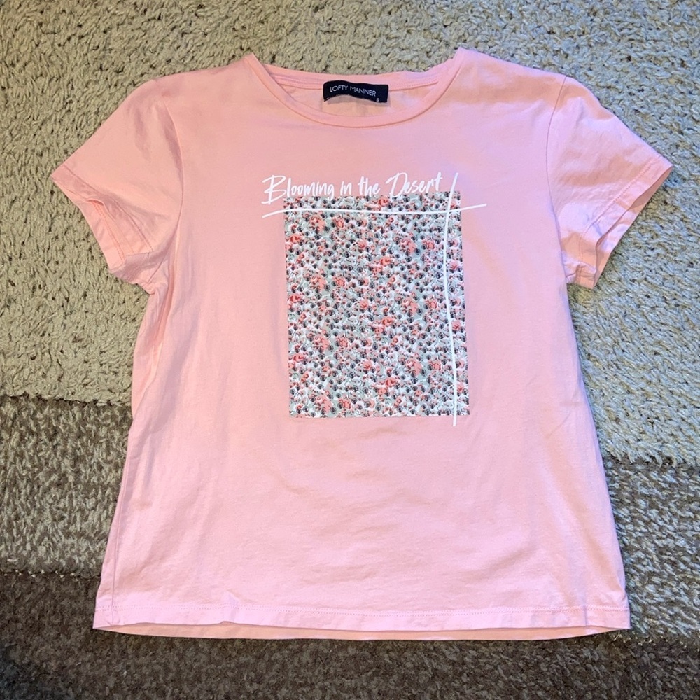 Lofty Manner Pink Graphic Short Sleeve Tee Relaxed Fit
